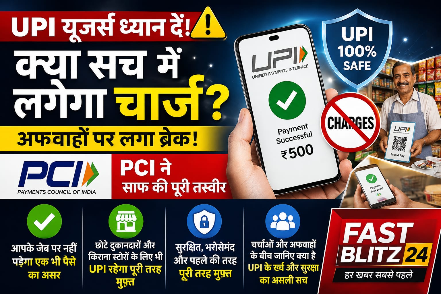 UPI यूजर्स ध्यान दें! क्या सच में लगेगा चार्ज? अफवाहों पर लगा ब्रेक, PCI ने साफ की पूरी तस्वीर