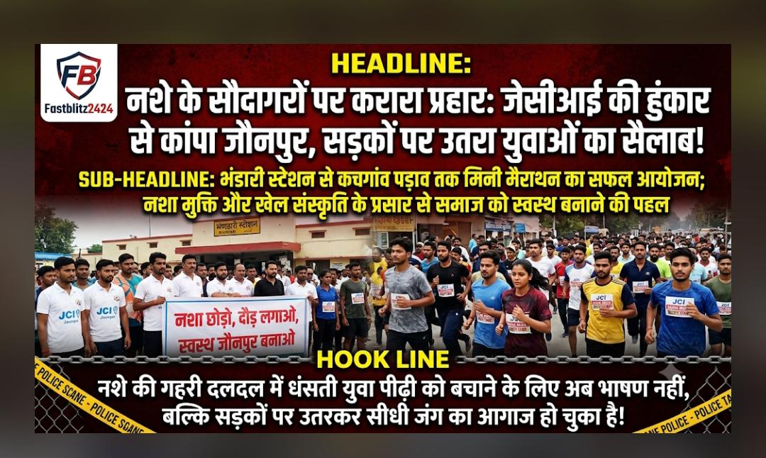 नशे पर करारा प्रहार: जेसीआई की हुंकार से कांपा जौनपुर, सड़कों पर उतरा युवाओं का सैलाब!