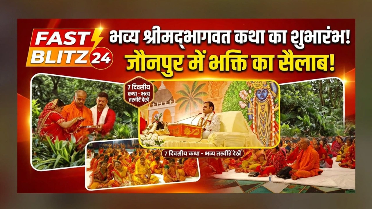 अध्यात्म की बयार: जौनपुर में श्रीमद्भागवत कथा का भव्य शुभारंभ,